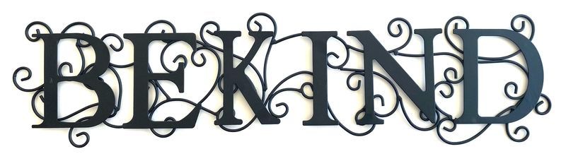 Metal  Wall Art - 56cm Be Kind (Set of 2)