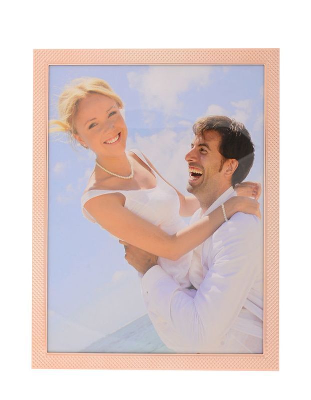 Photo Frame - Textured Rose Gold 18cm (Set of 2)