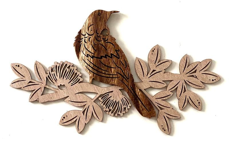 Wall Art - MDF Tui 30cm (Set of 3)