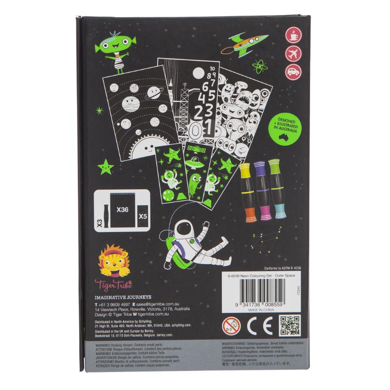 Neon Colouring Set - Space - Tiger Tribe
