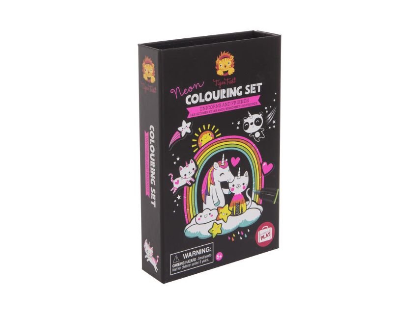Neon Colouring Kit - Unicorn &amp; Friends - Tiger Tribe