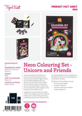 Neon Colouring Kit - Unicorn &amp; Friends - Tiger Tribe
