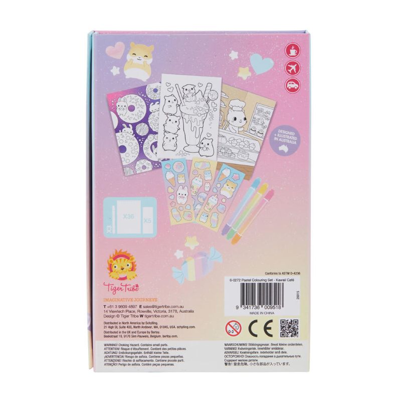 Pastel Colouring Set - Kawaii Cafe - Tiger Tribe