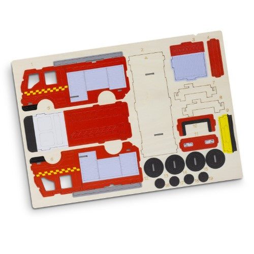 Wooden Model - BRANDCRAFT Fire Truck