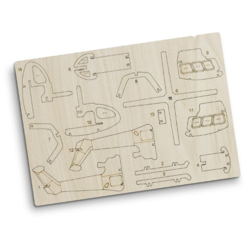 Wooden Model - BRANDCRAFT Helicopter