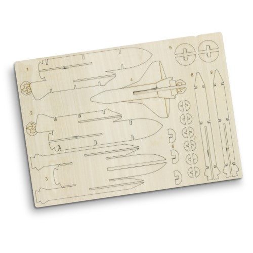 Wooden Model - BRANDCRAFT Rocket Ship