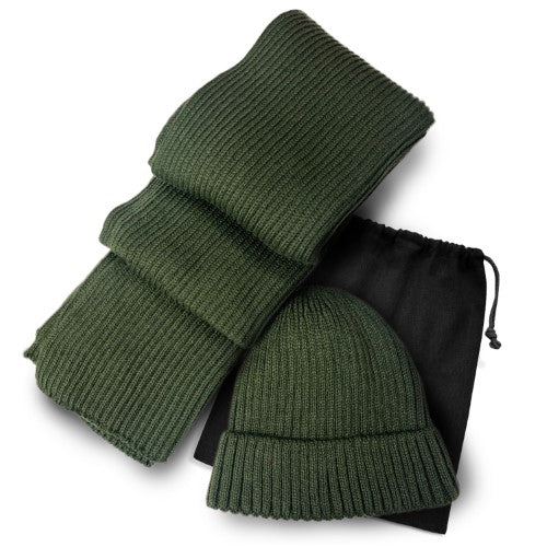 Scarf and Beanie Set - Denali (Khaki Green)