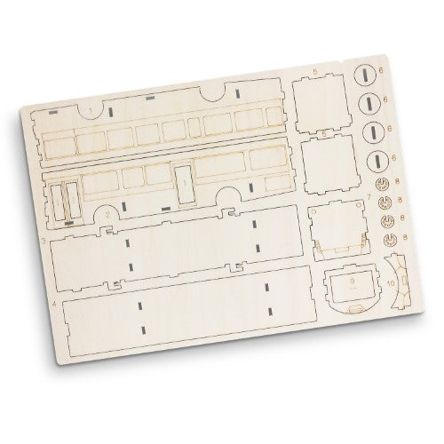 Wooden Model - BRANDCRAFT Bus