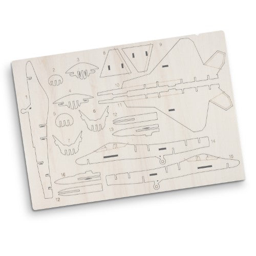 Wooden Model - BRANDCRAFT Jet Fighter