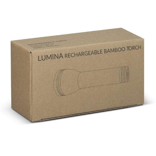 Rechargeable Bamboo Torch - Lumina (Natural/Black)