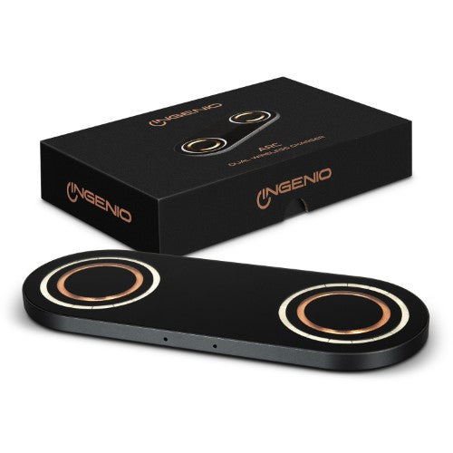 Dual Wireless Charger - INGENIO Arc  (Gunmetal/Black)