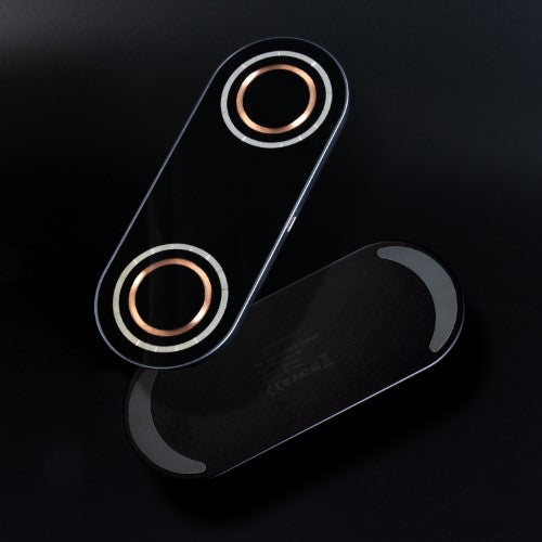 Dual Wireless Charger - INGENIO Arc  (Gunmetal/Black)