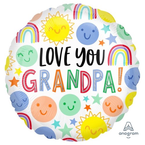 Balloon - 45cm Standard HX Love You Grandpa