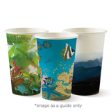 Cup Hot Paper Single Wall 12oz Art (80mm Lid) - 50PC