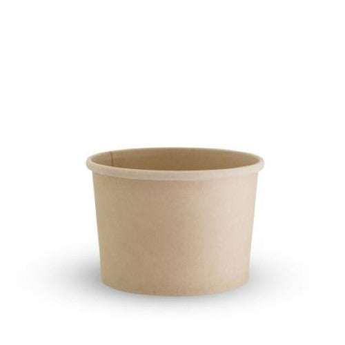 Bowl Bamboo PLA Lined 8oz Brown - 50PC