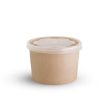 Bowl Bamboo PLA Lined 8oz Brown - 50PC