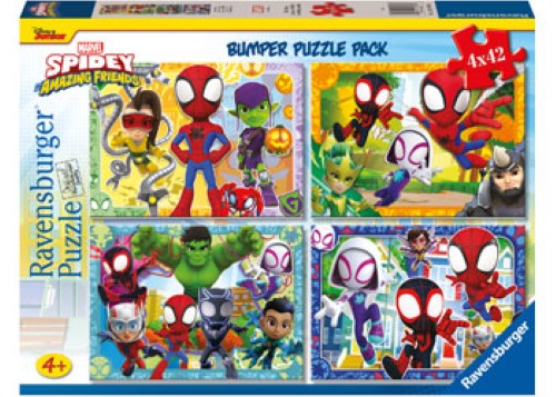 Ravensburger Spidey's Team Bumper Pack 4x42 Pieces