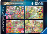 Ravensburger Happy Days No 4 Glorious Gardens 4X 4x500 Piece