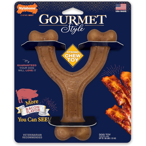 Dog Toy - Gourmet Chew Wishbone Bacon (Giant)