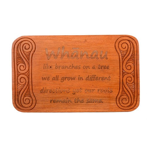 Wall Art - Whanau Wood Sign (31 x 19cm)