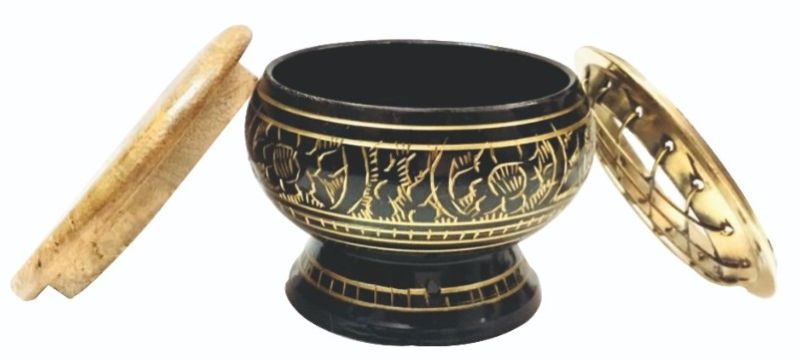 Brass Charcoal Burner (Black)