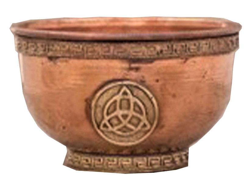 Copper Offering Bowl - Triquetra (7.6cm)