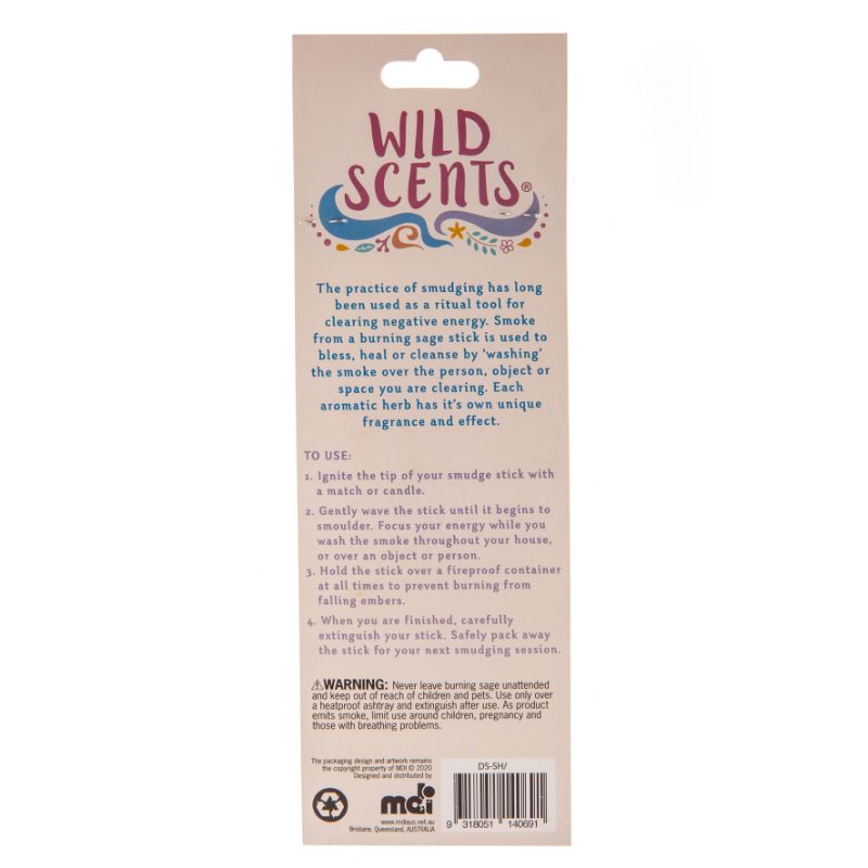 Smudge Stick - Wild Scents Peaceful Sage & Herbs (11cm)