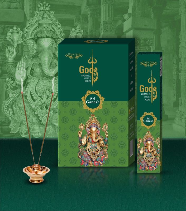 Incense - DIVINE SOUL SRI GANESH (12 Packets)