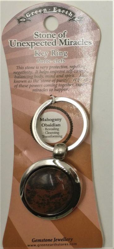 Crystal Keyring-  Mahogany Obsidian (Set Of 6)