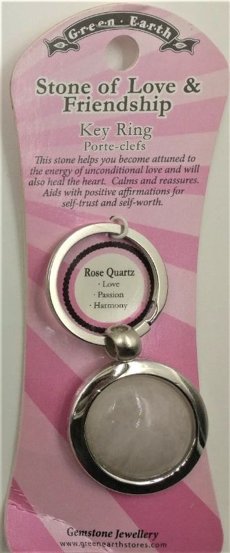 Crystal Keyring - Rose Quartz (Set Of 6)