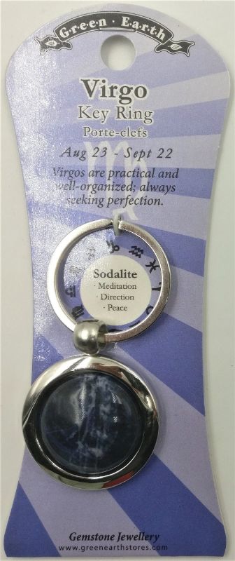 Zodiac Keyring - Virgo Sodalite (Set Of 6)