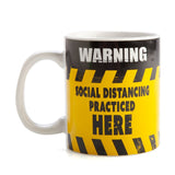 Coffee Mug - Social Distancing Warning Sign (9.5cm)