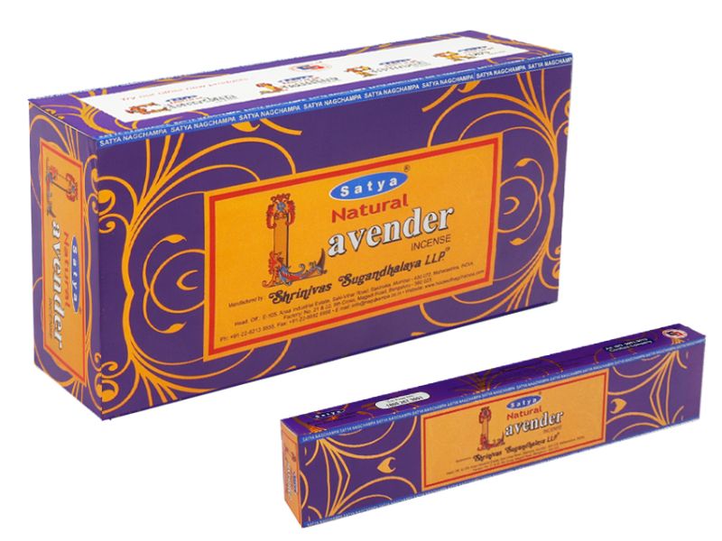 Incense - Sathya Nag LAVENDER 15G (12 Packets)