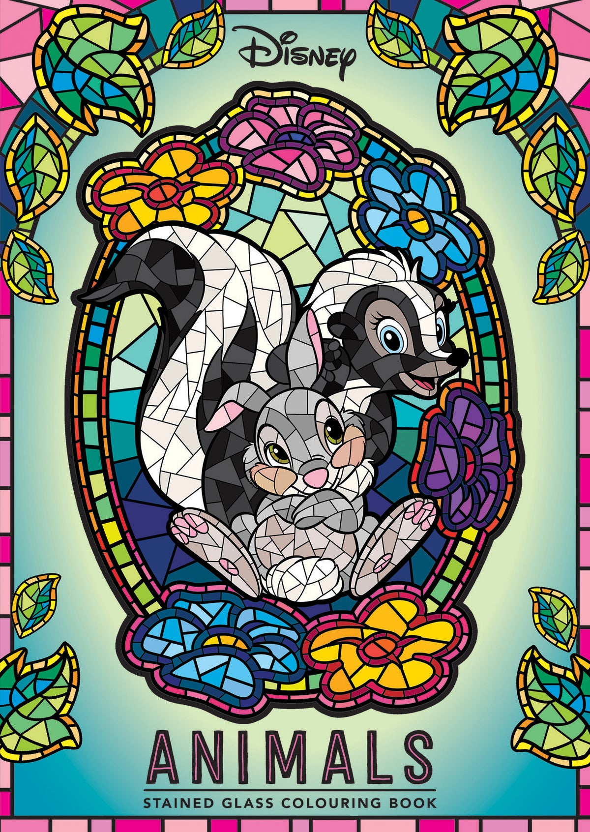 Disney Animals: Stained Glass Adult Colouring Book