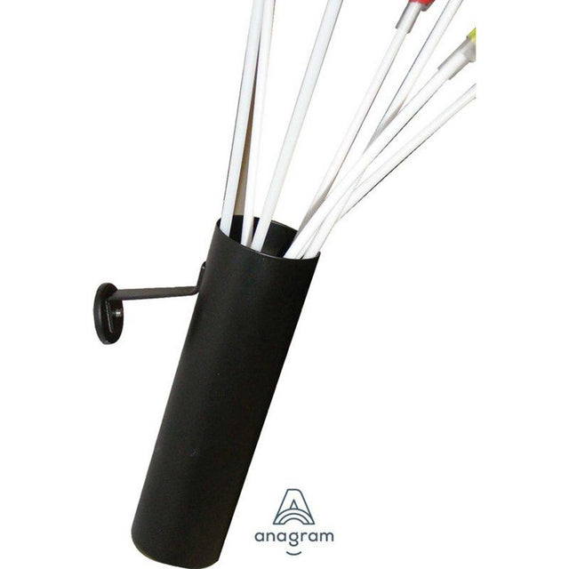 Sleek metal cylinder with a powerful magnet, ideal for organizing tools and office supplies elegantly.