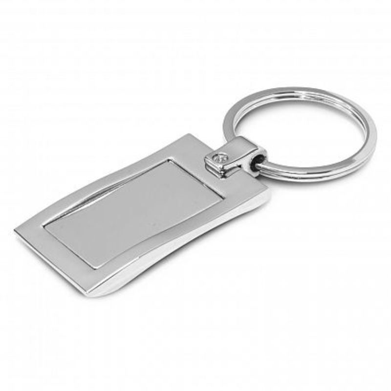 Wave Metal Key Ring - Shiny Chrome (Set of 30)