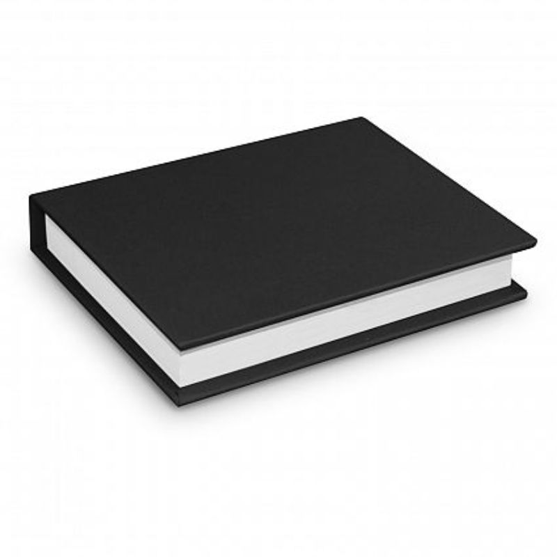 Hard Cover Notes and Flags - Black (Set of 12)