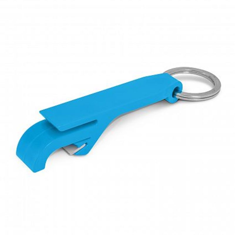 Snappy Bottle Opener Key Ring - Light Blue (Set of 100)