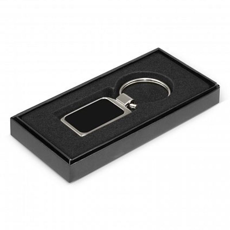 Laser Etch Metal Key Ring - Black (Set of 30)