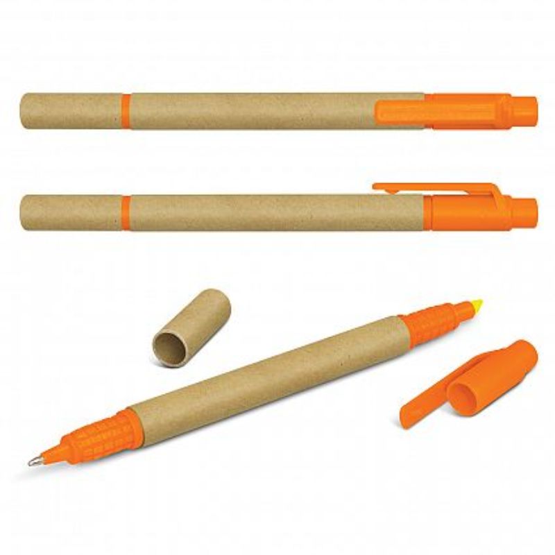 Eco Pen Highlighter - Natural / Orange (Set of 100)