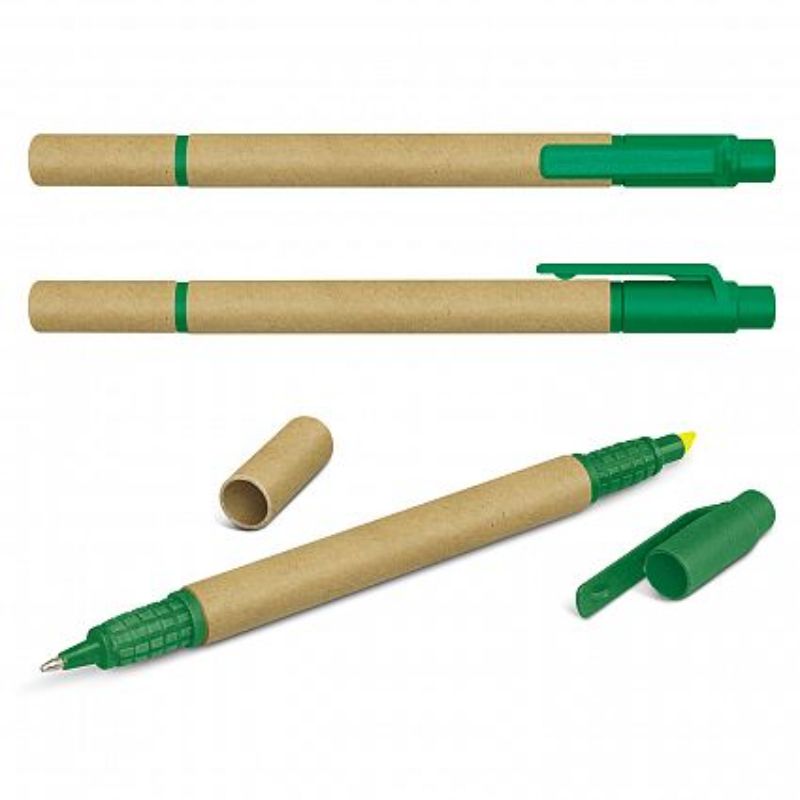 Eco Pen Highlighter - Natural / Green (Set of 100)