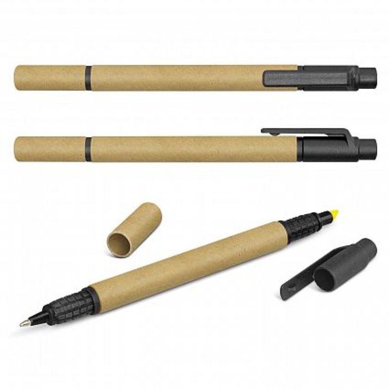 Eco Pen Highlighter - Natural / Black (Set of 100)