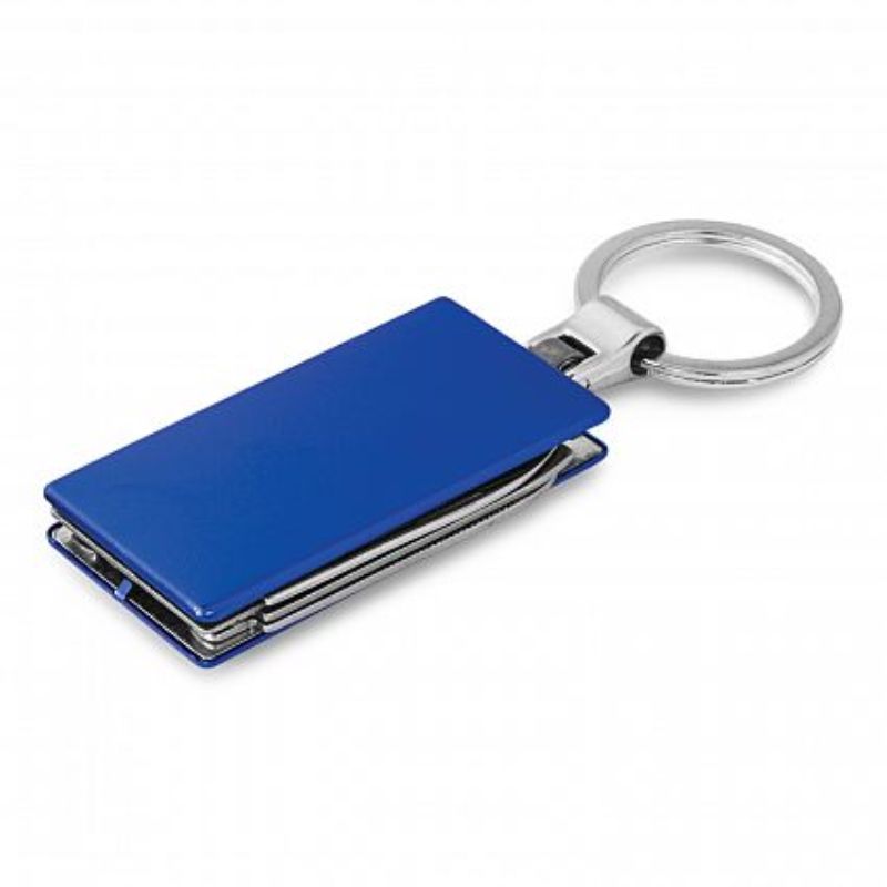 Multi-function Metal Key Ring - Blue (Set of 12)