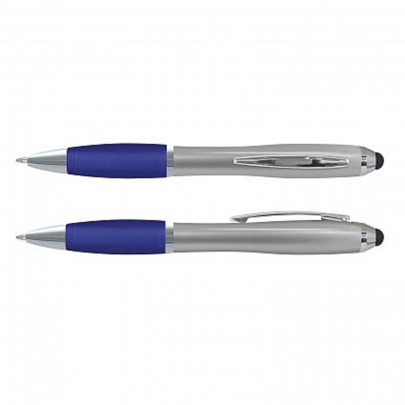 Vistro Stylus Pen - Classic Silver / Frosted Blue (Set of 100)