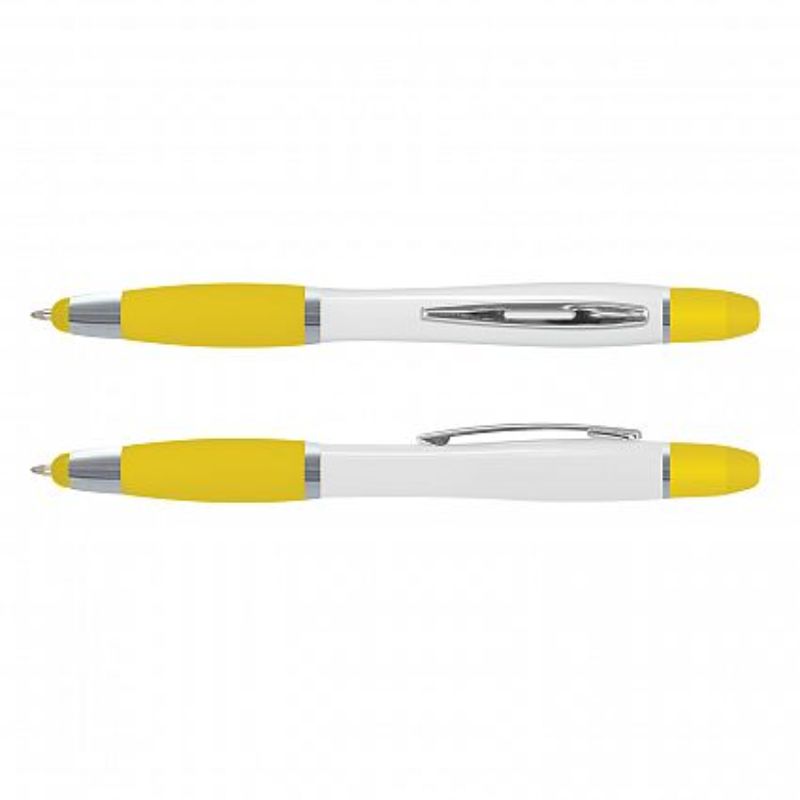 Vistro Multi Function Pen - White / Yellow (Set of 50)