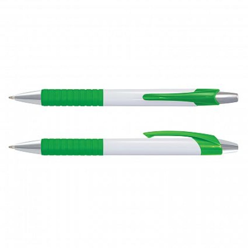 Cleo Pen - White /  Bright Green (Set of 100)