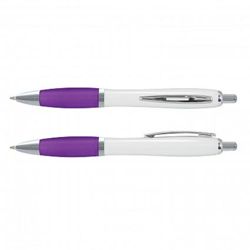 Vistro Pen - White / Purple (Set of 100)