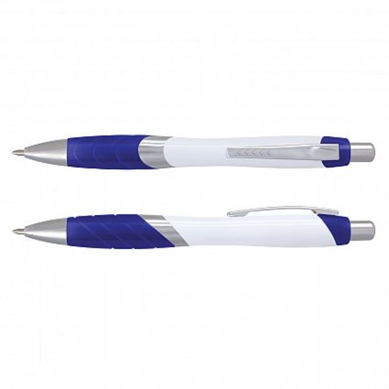 Borg Pen - White / Dark Blue (Set of 100)