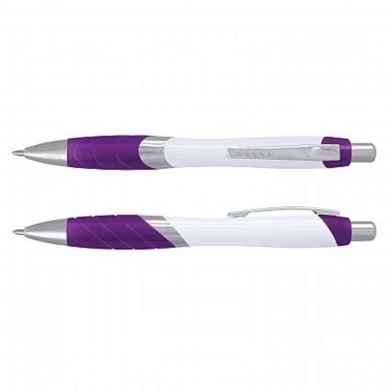 Borg Pen - White / Purple (Set of 100)