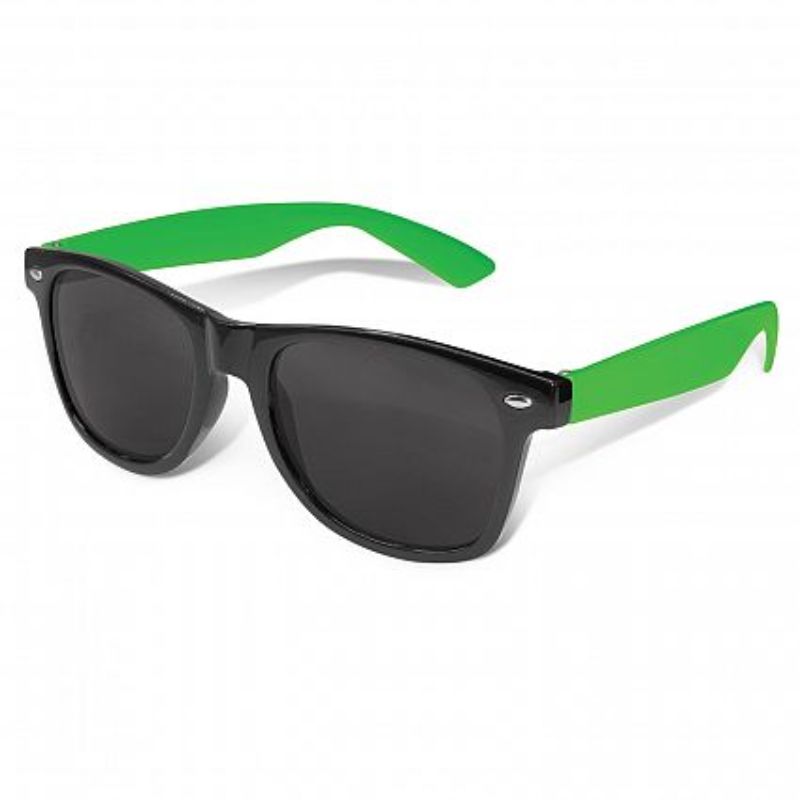 Malibu Premium Sunglasses - Black / Bright Green (Set of 30)